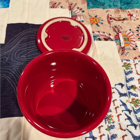 Longerberger Pottery Vitrified Red 5 pc set 🚨 FINAL PRICE DROP - Picture 4 of 7